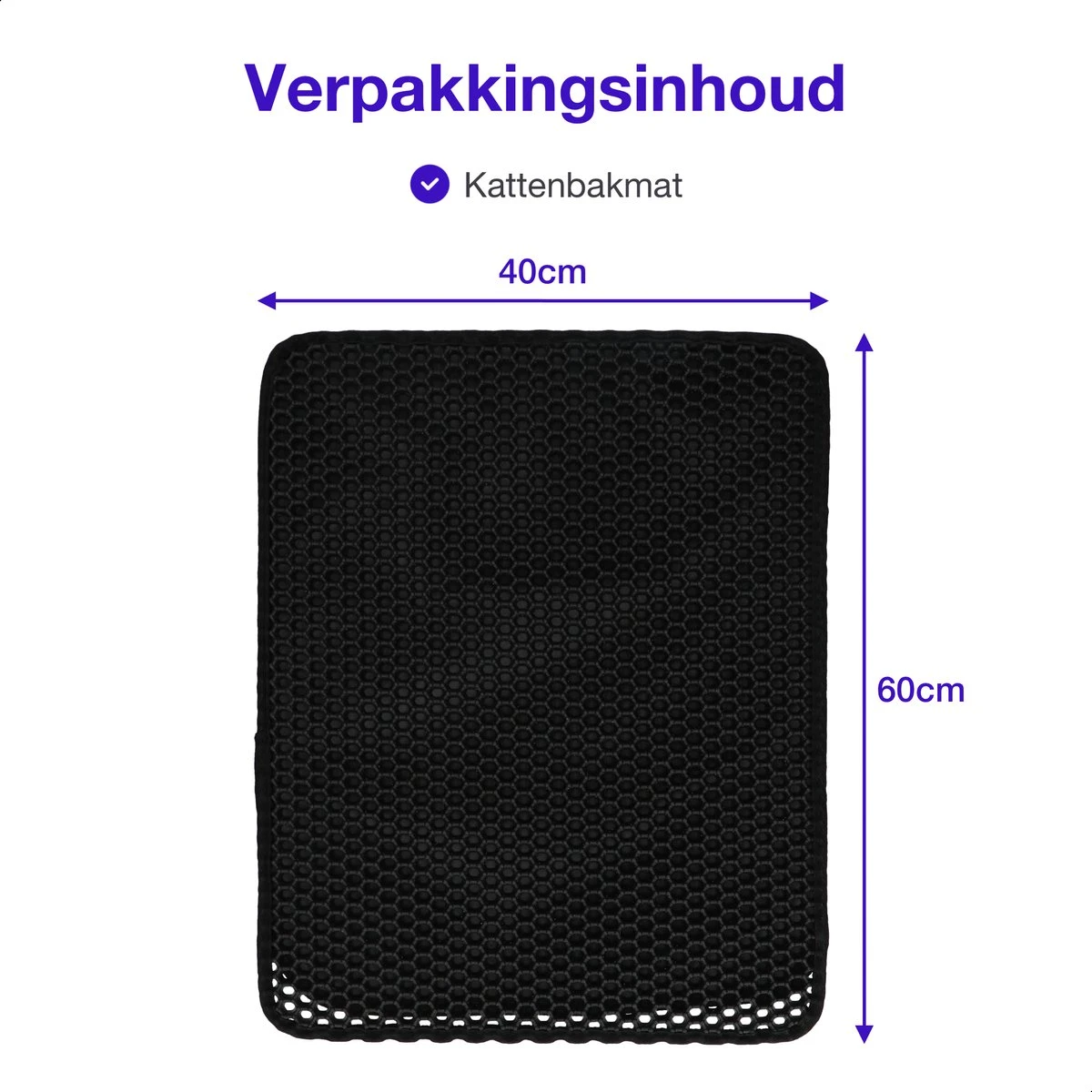 SIMU Lifestyle - Kattenbakmat - Grit Opvanger - Dubbele Laag - Waterdicht - Zwart - 50x40 Cm 7 SIMU Lifestyle - Kattenbakmat - Grit Opvanger - Dubbele Laag - Waterdicht - Zwart - 50x40 Cm - Afbeelding 7