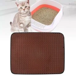 IGOODS - Kattenbakmat Met Filter - 45 X 60 - Waterdicht - Dubbele Laag - Bruin -Kattenbenodigdheden Winkel 1200x1200 1169
