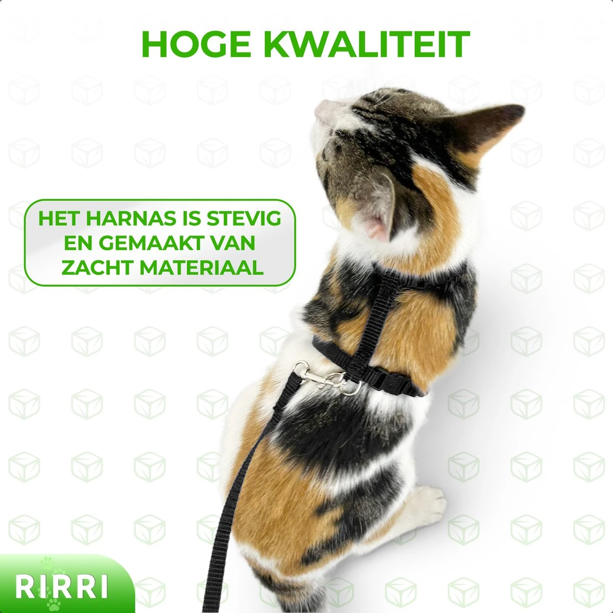 Rirri Kattenharnas Met Looplijn - Kattentuigje Met Looplijn Hoogwaardige Kwaliteit - Zwart 3 Rirri Kattenharnas Met Looplijn - Kattentuigje Met Looplijn Hoogwaardige Kwaliteit - Zwart - Afbeelding 3