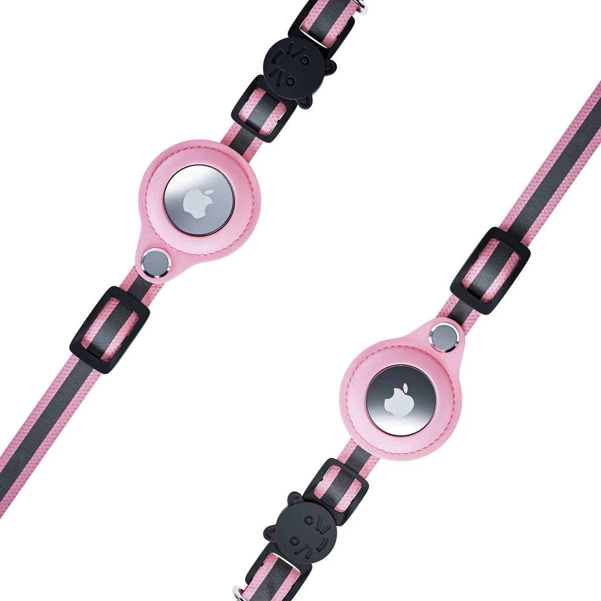 CuraCanin - AirTag Kat - Kattenhalsband - AirTag Apple Houder - Roze - Reflecterend - Verstelbaar - GPS Tracker - Kattenriem 2 CuraCanin - AirTag Kat - Kattenhalsband - AirTag Apple Houder - Roze - Reflecterend - Verstelbaar - GPS Tracker - Kattenriem - Afbeelding 2