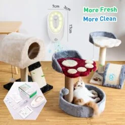 DVL Products Cornmi Kattengeurverwijderaar - Kattenbak Geurverdrijver - Met Ozon & Aromatherapie - Oplaadbaar En Infraroodsensor - Nachtlicht Optie - Duurzaam - Ledverlichting - Honden & Katten Geurverdrijver -Kattenbenodigdheden Winkel 1200x1200 1282