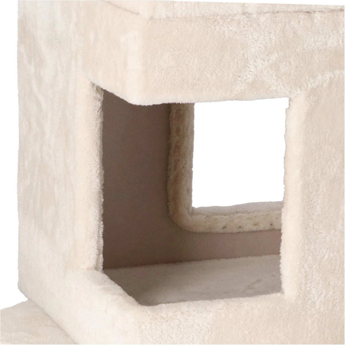 Adori Krabtoren Adele - Krabpaal - 48x48x128 Cm Wit Grijs 6 Adori Krabtoren Adele - Krabpaal - 48x48x128 Cm Wit Grijs - Afbeelding 6