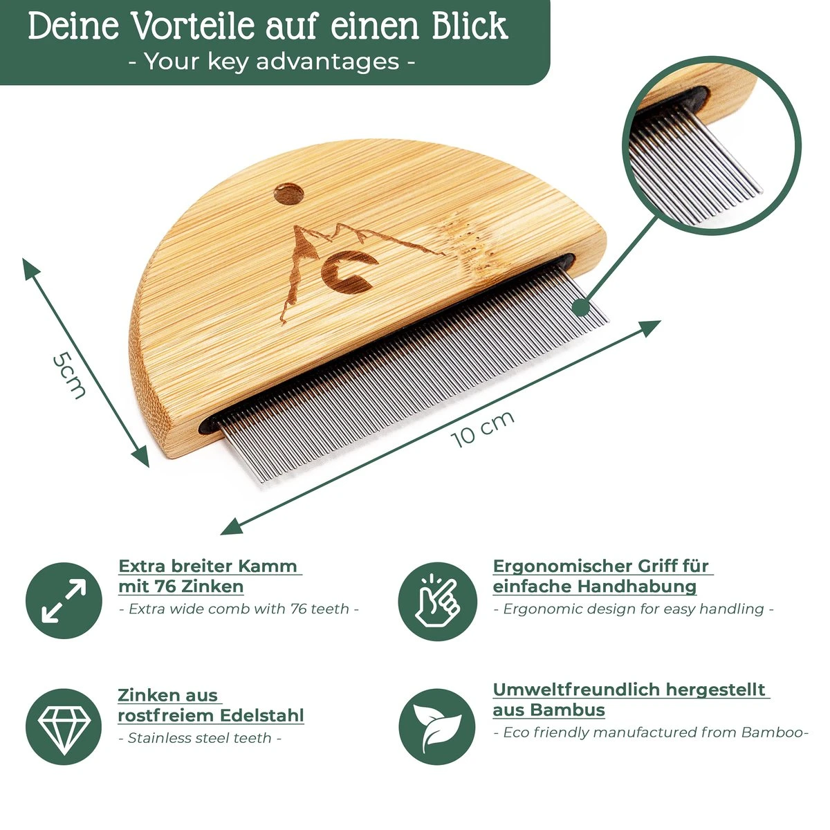 Pfotenolymp® Zachte Borstel & Vlooienkam Voor Katten Set - Kattenborstel I Kattenkam - Luizenkam I Netenkam Voor Katten - Tegen Luizen & Vlooien - Kattenhaarborstel 3 Pfotenolymp® Zachte Borstel & Vlooienkam Voor Katten Set - Kattenborstel I Kattenkam - Luizenkam I Netenkam Voor Katten - Tegen Luizen & Vlooien - Kattenhaarborstel - Afbeelding 3