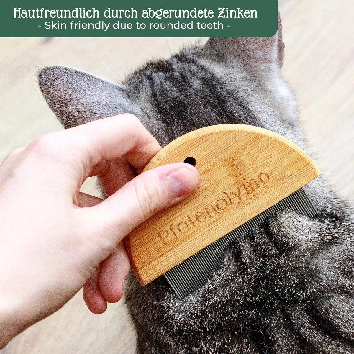 Pfotenolymp® Zachte Borstel & Vlooienkam Voor Katten Set - Kattenborstel I Kattenkam - Luizenkam I Netenkam Voor Katten - Tegen Luizen & Vlooien - Kattenhaarborstel 6 Pfotenolymp® Zachte Borstel & Vlooienkam Voor Katten Set - Kattenborstel I Kattenkam - Luizenkam I Netenkam Voor Katten - Tegen Luizen & Vlooien - Kattenhaarborstel - Afbeelding 6
