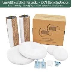 Pfotenolymp® Kattenklimwand - Wandmontage - 22 X 6 Cm - 2 Klimtreden Voor Klimlandschap - Klimboom - Klimwand Voor Katten Met Sisal -Kattenbenodigdheden Winkel 1200x1200 1314