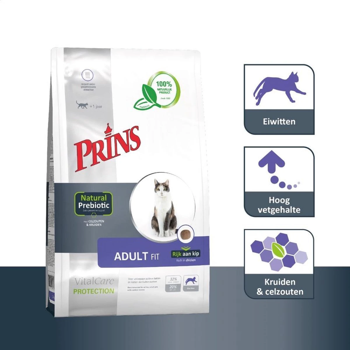 Prins VitalCare Protection Adult Fit Kattenvoer 5 Kg 3 Prins VitalCare Protection Adult Fit Kattenvoer 5 Kg - Afbeelding 3