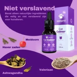 Aerend - Kalmerende Druppels Voor Katten - Anti-stress - Zanipro® 30ml - 100% Natuurlijk Uit Het Verenigd Koninkrijk - Met Ashwagandha & Valeriaan - No Stress Druppels Om Gedragsproblemen Te Verlichten - Voor Thuis En Onderweg -Kattenbenodigdheden Winkel 1200x1200 182