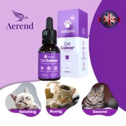 Aerend - Kalmerende Druppels Voor Katten - Anti-stress - Zanipro® 30ml - 100% Natuurlijk Uit Het Verenigd Koninkrijk - Met Ashwagandha & Valeriaan - No Stress Druppels Om Gedragsproblemen Te Verlichten - Voor Thuis En Onderweg -Kattenbenodigdheden Winkel 1200x1200 183