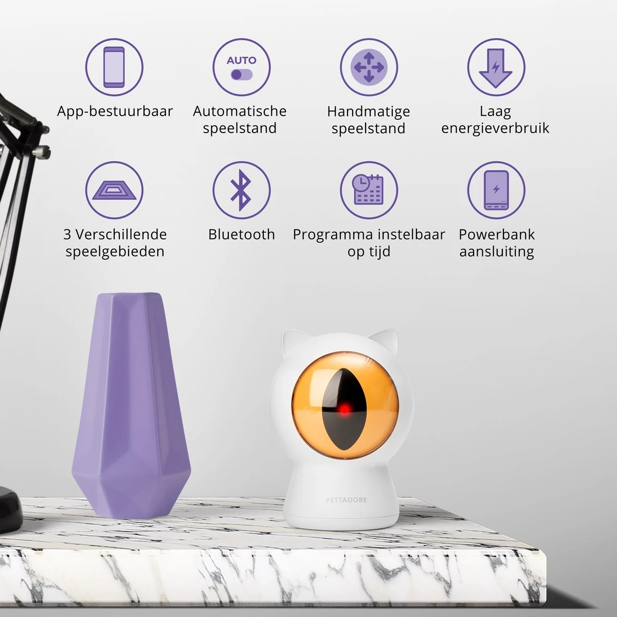 Pettadore - Laser Kattenspeeltjes - Smart Met Autoplay En Handmatig Via App 7 Pettadore - Laser Kattenspeeltjes - Smart Met Autoplay En Handmatig Via App - Afbeelding 7