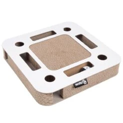 Interactief Krabspeelgoed Van Karton Met Balletje En Belletje - District 70 SPY - Zwart Of Wit 35x35x6cm - Zwart -Kattenbenodigdheden Winkel 1200x1200 312