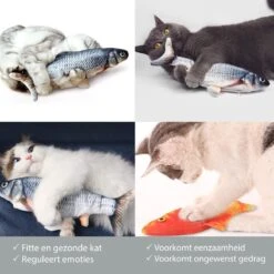 Filo Elektrisch Kattenspeeltje Bewegende Vis 30CM Met Kattenkruid + Goudvis 20CM - Interactief Speelgoed Katten - Elektronisch Kattenspeelgoed - Dansende Elektrische Speelvis Kat - Kattenspeeltjes Intelligentie - Speelgoed Kittens - Speeltjes Kitten -Kattenbenodigdheden Winkel 1200x1200 318