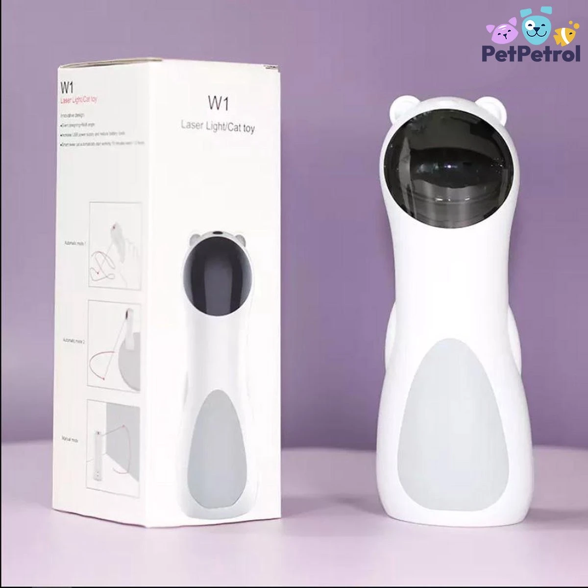 PetPetrol Automatisch Kattenspeeltje – Laser – Kattenlaser - Intelligent Interactief Voor Katten – Laser Kat – 9 Verschillende Standen – Incl. Oplaadkabel – Geruisloze Motor 1 PetPetrol Automatisch Kattenspeeltje – Laser – Kattenlaser - Intelligent Interactief Voor Katten – Laser Kat – 9 Verschillende Standen – Incl. Oplaadkabel – Geruisloze Motor