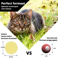 Cheerble Mini Ball 2.0 - Slimme Interactieve Zelf Rollende Bal Voor Katten - 3 Speelmodi - Kattenspeeltjes - USB Oplaadbaar - Rood -Kattenbenodigdheden Winkel 1200x1200 365