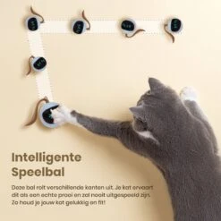 Otiume Interactieve Speelbal - Slimme Interactieve Jaag Speeltje Voor Katten - Kattenspeeltjes - Intelligente Jaagbal - AI -USB Oplaadbaar - LED - Blauw -Kattenbenodigdheden Winkel 1200x1200 369