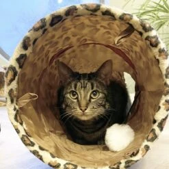 Moowi - Kattentunnel Luipaardprint - 125 Cm - Speeltunnel - Tijgerprint -Kattenbenodigdheden Winkel 1200x1200 393
