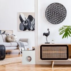 Relaxdays Kattenbak Ombouw - Met Zitkussen - Kattenhuis Wit - Kattenmeubel - Kattenkast -Kattenbenodigdheden Winkel 1200x1200 484