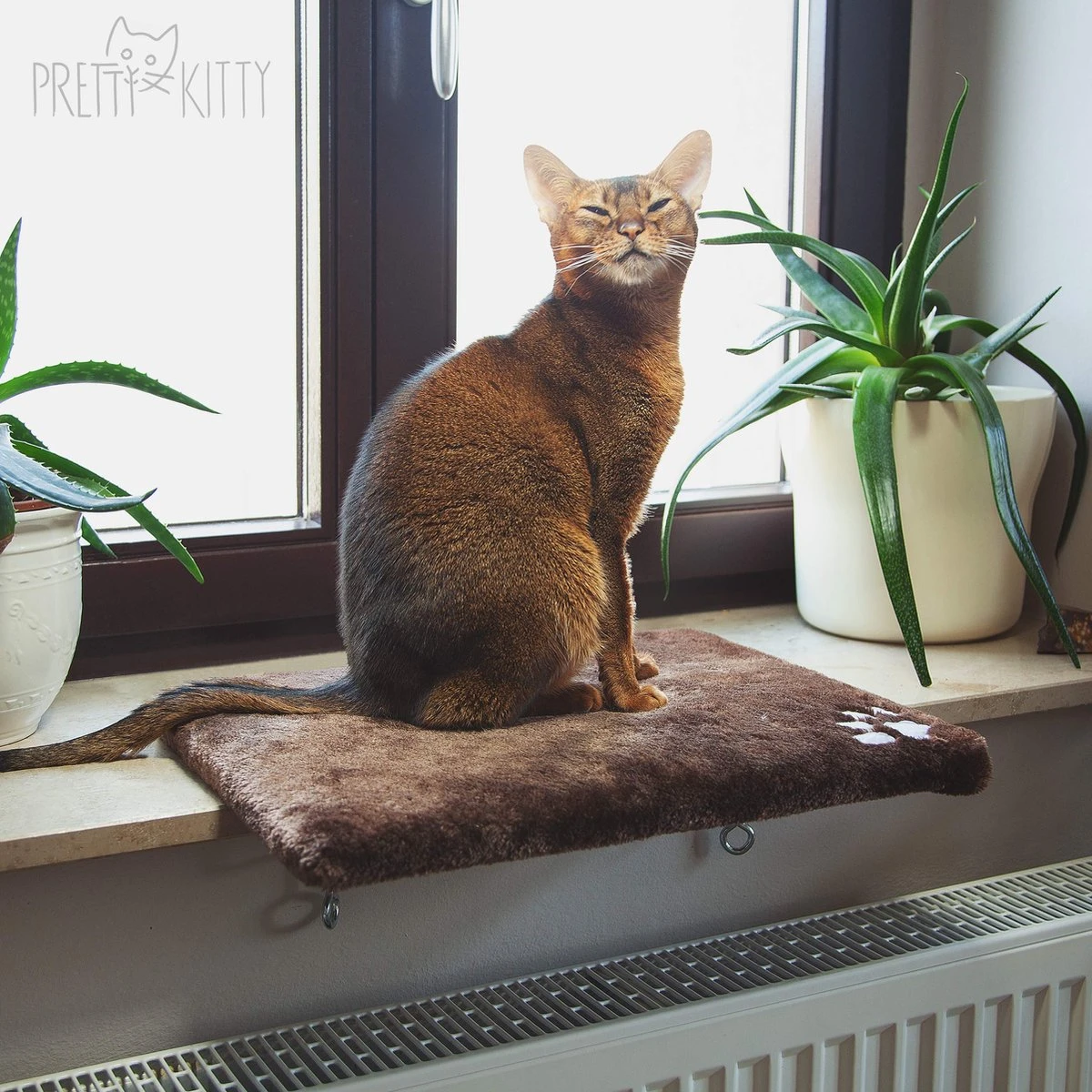 PRETTY KITTY Cat Window Bed 32x41cm: Knuffelig Kattenbed Voor De Vensterbank, Premium Kattenbed Fluffy Voor Het Raam, Vensterbank Kat - Wasbaar, Vensterbank Kat 1 PRETTY KITTY Cat Window Bed 32x41cm: Knuffelig Kattenbed Voor De Vensterbank, Premium Kattenbed Fluffy Voor Het Raam, Vensterbank Kat - Wasbaar, Vensterbank Kat