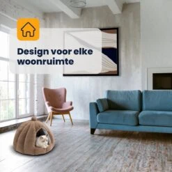 MIRO Katten Huis - Kattenhuizen - Kattenhok - Kattenmand - Dierenhuis - Extra Zacht - Bruin -Kattenbenodigdheden Winkel 1200x1200 504