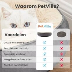 Petville Kattenmand - 50 Cm - Wasbaar - Donut - Waterbestendig - Grijs 12 Petville Kattenmand - 50 Cm - Wasbaar - Donut - Waterbestendig - Grijs -Kattenbenodigdheden Winkel 1200x1200 528