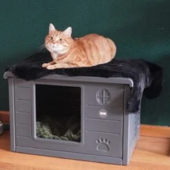 RHRQuality Kattenhuis Voor Binnen En Buiten Kattenhok Villa De Luxe Grijs -Kattenbenodigdheden Winkel 1200x1200 564