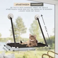 TACTIV PETS® Kattenhangmat | Hangmat Kat | Kattenhangmat Raam | Kattenmand -Kattenbenodigdheden Winkel 1200x1200 575
