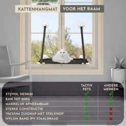 TACTIV PETS® Kattenhangmat | Hangmat Kat | Kattenhangmat Raam | Kattenmand -Kattenbenodigdheden Winkel 1200x1200 576