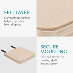 Navaris Katten Klimmuur 3 Tredes - 18 X 18 X 1,5 Cm Per Plankje - Katten Klimwand Van Hout - Inclusief Bevestigingsmateriaal -Kattenbenodigdheden Winkel 1200x1200 615