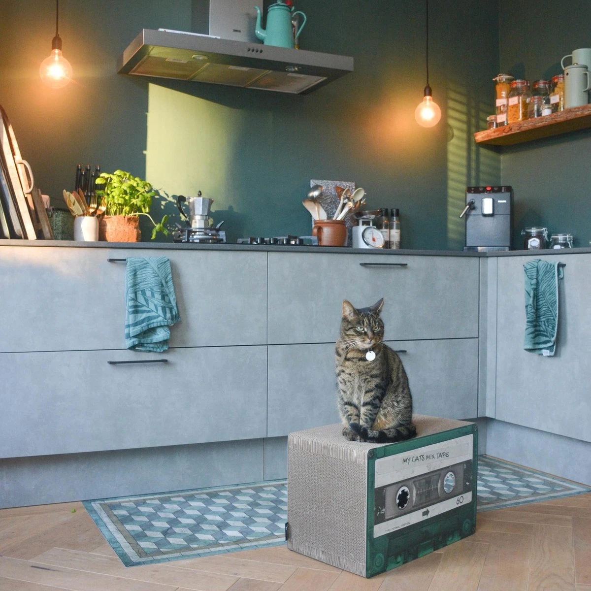 District 70 MIXTAPE - Trendy Retro Krabmeubel Van Duurzaam Karton - Omkeerbaar In Zwart - 54x35x31cm - Zwart 6 District 70 MIXTAPE - Trendy Retro Krabmeubel Van Duurzaam Karton - Omkeerbaar In Zwart - 54x35x31cm - Zwart - Afbeelding 6