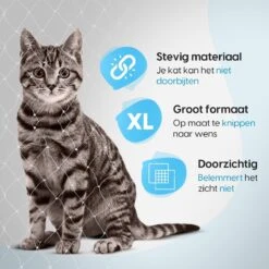 Kattennet - Balkon Net - Katten Gaas - Kattennet Balkon - Transparant - 8x3 M -Kattenbenodigdheden Winkel 1200x1200 635