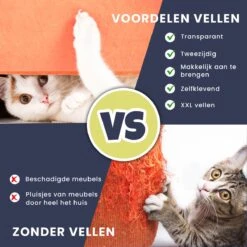 TibaGoods - Anti Krab Vellen Voor Kat En Hond - 6 XL Vellen – Zonder Punaises - Tegen Krabben – Bankbescherming – Meubelbescherming – Krabpaal – Anti Scratch – 43.2 X 30.5cm – Transparant -Kattenbenodigdheden Winkel 1200x1200 677