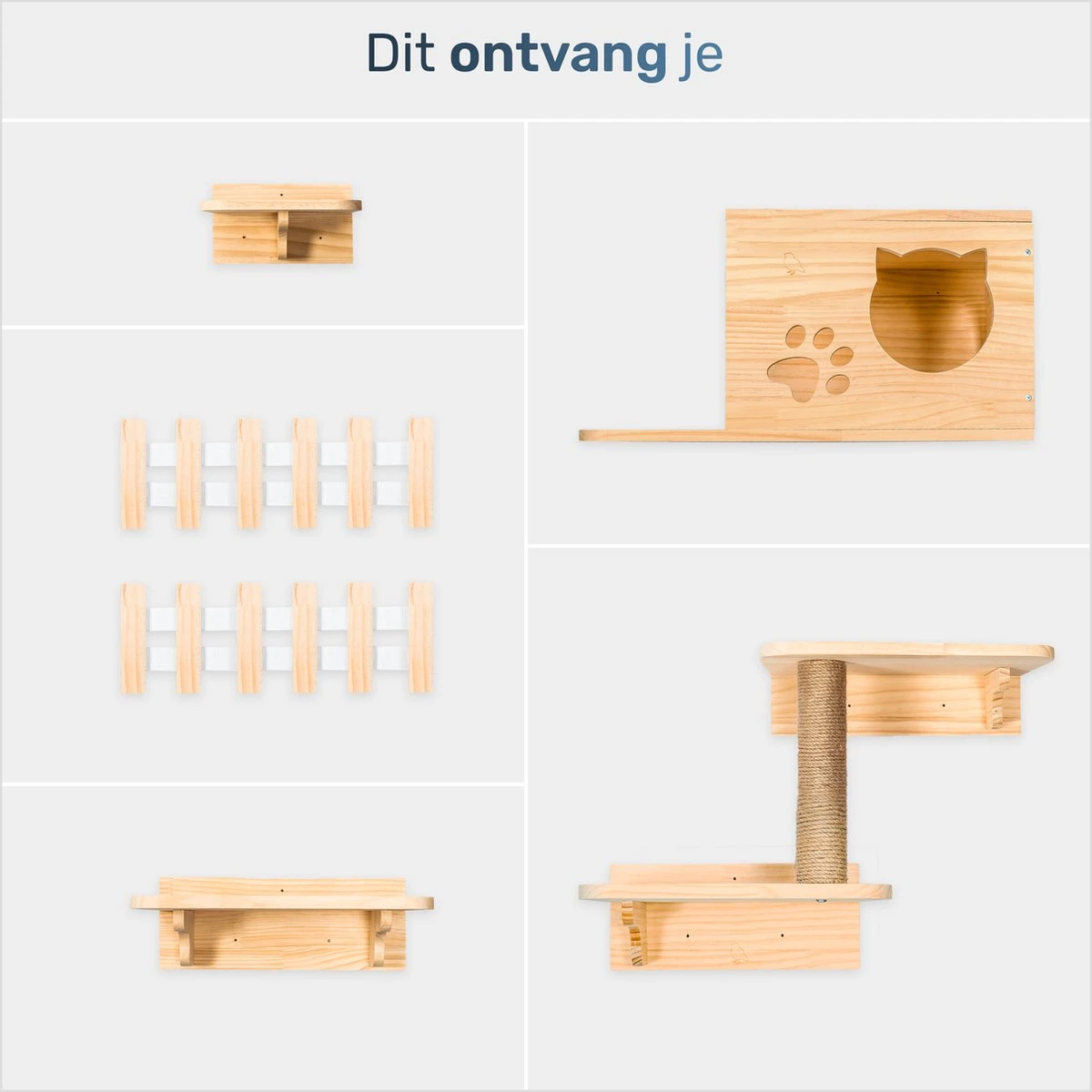 Katten Klimmuur - Complete Set - Krabpaal - Huisje - Ladders - Plateaus - Katten Klim Wand - Krabpaal Muur - Klimmuur Kat - Krabpaal Voor Grote Katten - Klimwand 10 Katten Klimmuur - Complete Set - Krabpaal - Huisje - Ladders - Plateaus - Katten Klim Wand - Krabpaal Muur - Klimmuur Kat - Krabpaal Voor Grote Katten - Klimwand - Afbeelding 10