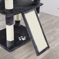 Grote Krabpaal, Krabpaal Met 3 Comfortabele Uitkijkplatforms, Kattenspeelgoed Met 2 Knuffelholen, Dikke Sisalpalen, Extra Krabplank, Stal, 172 Cm, Rookgrijs PCT18GYZ -Kattenbenodigdheden Winkel 1200x1200 704