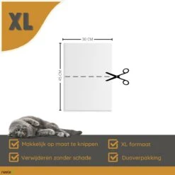 Merkloos Katten Anti Krab XXL Vellen - 10 Stuks - Met NeeleG Springveren - Meubelbescherming - Diervriendelijk - Geen Krabschade Aan Meubels - Bankbescherming - Enkelzijdig Klevend En Transparant - Zonder Punaises - Krabpaal - Anti Scratch - 30x45 CM -Kattenbenodigdheden Winkel 1200x1200 730