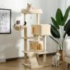 InHarmony - Katten Krab Toren Beige - Kattenkrab Toren - Katten Krabpaal - Krabpaal Kat - Krabpaal - Kattenpaal Krabpaal - Katten Paal Voor Grote Katten En Katten Paal Voor Kleine Katten
