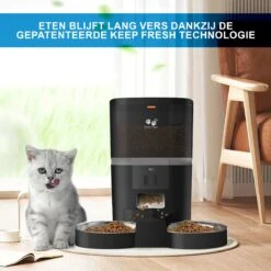 Pretty Paws QQ003 - Wifi Voermachine - Dubbele Voerbakjes - Zwart - Kat - 6L -Kattenbenodigdheden Winkel 1200x1200 773