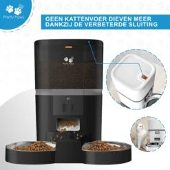 Pretty Paws QQ003 - Wifi Voermachine - Dubbele Voerbakjes - Zwart - Kat - 6L -Kattenbenodigdheden Winkel 1200x1200 776