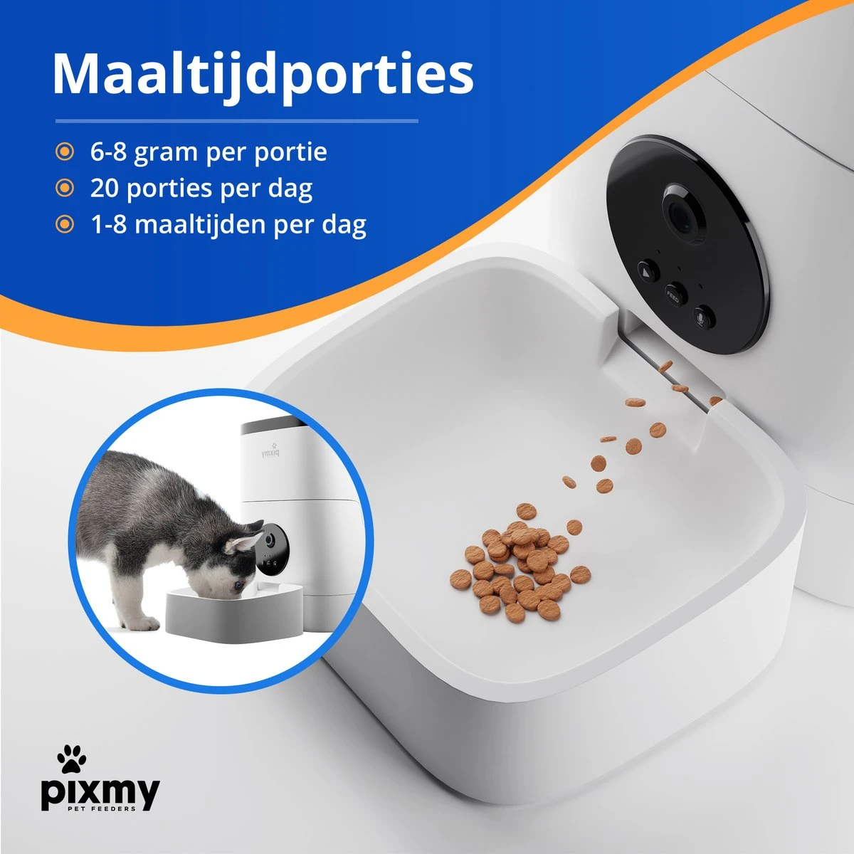 PIXMY - Automatische Voerbak Kat - 4L - Wi-Fi - Met App En Full HD Camera - Voerbak Kat 2 PIXMY - Automatische Voerbak Kat - 4L - Wi-Fi - Met App En Full HD Camera - Voerbak Kat - Afbeelding 2