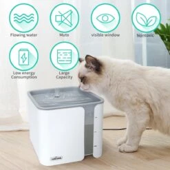 Nobleza USB Drinkfontein Voor Hond/Kat - 2L - Incl. 2 Filters - Wit -Kattenbenodigdheden Winkel 1200x1200 828