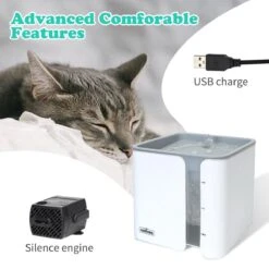Nobleza USB Drinkfontein Voor Hond/Kat - 2L - Incl. 2 Filters - Wit -Kattenbenodigdheden Winkel 1200x1200 830