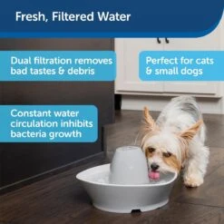 PetSafe® Streamside Ceramic Pet Fountain - Keramische Drinkfontein Voor Katten En Kleine Honden - Water Borrelt Zacht Over De Toren - Door Het Design Van Alle Kanten Bereikbaar - 1,8 Liter - PetSafe Streamside -Kattenbenodigdheden Winkel 1200x1200 843