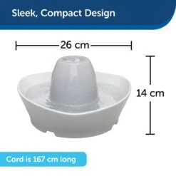 PetSafe® Streamside Ceramic Pet Fountain - Keramische Drinkfontein Voor Katten En Kleine Honden - Water Borrelt Zacht Over De Toren - Door Het Design Van Alle Kanten Bereikbaar - 1,8 Liter - PetSafe Streamside -Kattenbenodigdheden Winkel 1200x1200 847