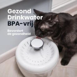 TrevoPet® Drinkfontein Kat - Waterfontein Kat - Kattenfontein - Fluisterstil - Drinkfontein - Drinkbak Kat - 2.5 Liter - Inclusief Filter - Wit -Kattenbenodigdheden Winkel 1200x1200 853