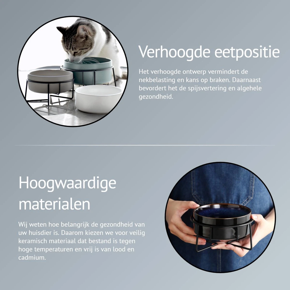 GIZMO 2x Voerbak Kat - 400 Ml - Groen - Keramische Drink- & Voerbakken Met Standaard - 13 Cm - 2 Stuks 4 GIZMO 2x Voerbak Kat - 400 Ml - Groen - Keramische Drink- & Voerbakken Met Standaard - 13 Cm - 2 Stuks - Afbeelding 4