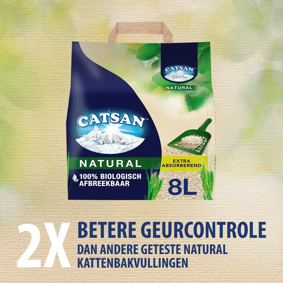 Catsan Natural Kattenbakvulling - 8 L 3 Catsan Natural Kattenbakvulling - 8 L - Afbeelding 3