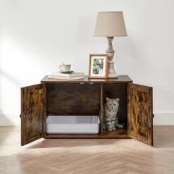 Meubelexpert Kattenhuis Voor Kattenbak - Met Deuren - Vintage - Bruinzwart - PCL002X02 12 Meubelexpert Kattenhuis Voor Kattenbak - Met Deuren - Vintage - Bruinzwart - PCL002X02 -Kattenbenodigdheden Winkel 1200x1200 907