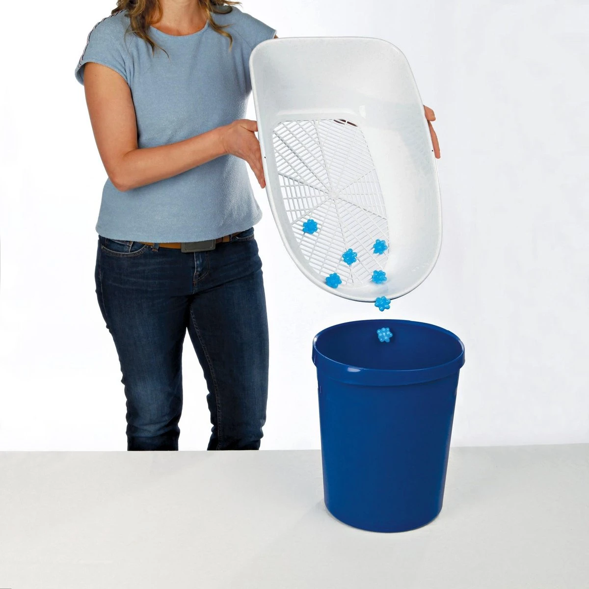 Trixie Berto Kattenbak Open Met Scheidingssyteem Donkergrijs/Blauw - 59X39X22 CM 3 Trixie Berto Kattenbak Open Met Scheidingssyteem Donkergrijs/Blauw - 59X39X22 CM - Afbeelding 3