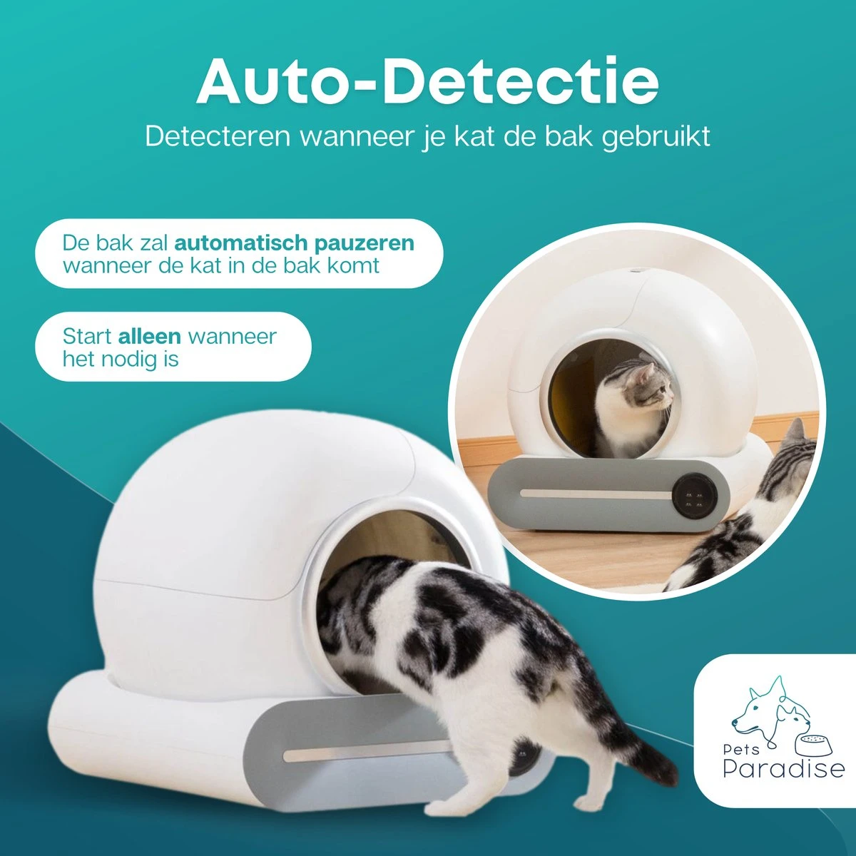 Pets Paradise - Zelfreinigende Kattenbak - Automatische - Elektrische - Scoopfree - Robot Kattenbak - 35dB 5 Pets Paradise - Zelfreinigende Kattenbak - Automatische - Elektrische - Scoopfree - Robot Kattenbak - 35dB - Afbeelding 5