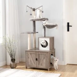 Signature Home Catty Krabpaal Met Kattenbak - Kattenbakkast - Kattenhuis Met Deur En Slot - Krabpalen Met Hangmat Mand Katten Huis - Kattenbakmeubel Verborgen - Alles-in-één Kattenspeelgoed Met Kattenhuis - Grijs - 60cm X 150cm X 48cm 20 Signature Home Catty Krabpaal Met Kattenbak - Kattenbakkast - Kattenhuis Met Deur En Slot - Krabpalen Met Hangmat Mand Katten Huis - Kattenbakmeubel Verborgen - Alles-in-één Kattenspeelgoed Met Kattenhuis - Grijs - 60cm X 150cm X 48cm -Kattenbenodigdheden Winkel 1200x1200 939