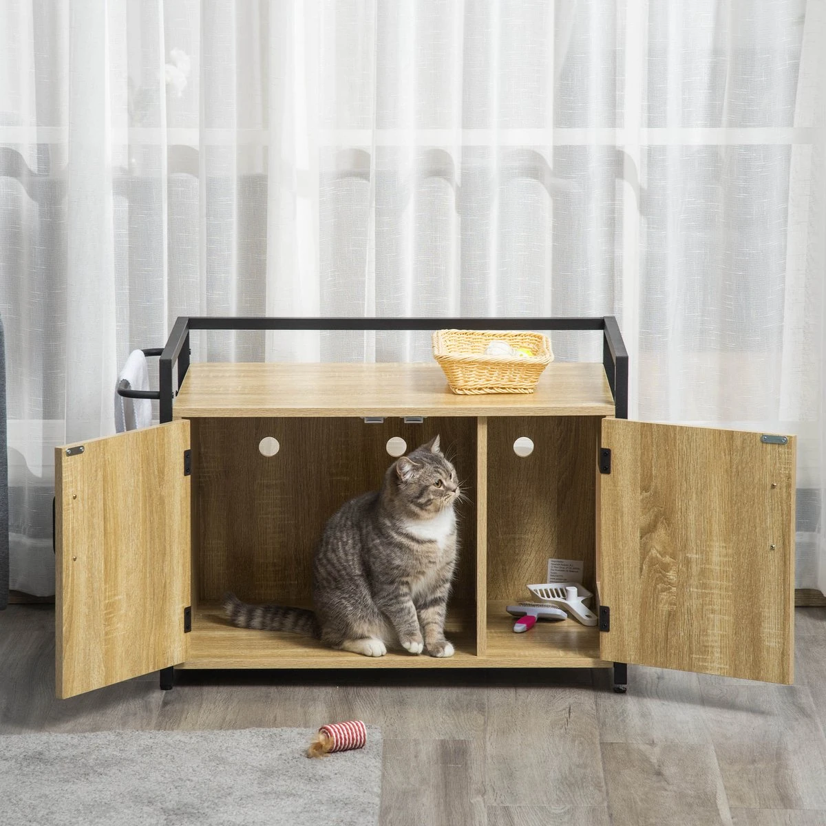 PawHut Katzentoilett Mit Griff D31-053 9 PawHut Katzentoilett Mit Griff D31-053 - Afbeelding 9