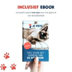 JC Pets Premium Kattenbak Systeem - Inclusief 2.5KG / 4L Kattenbakvulling - Zelfreinigend -Kattenbenodigdheden Winkel 1200x1200 958